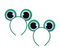 AOVNA 2pcs Cute Headband Frog Green Eyes Alice Hair Band for Face Washing Shower Sports Yoga Beauty Skincare