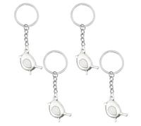 AOVNA 4pcs Robin Bird Charm Keyring Alloy Bird Keyring Bag Handbag Purse Car Keys Pendant for Friends Sisters Family