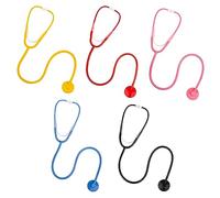 AOVNA 5 Pieces Kids Stethoscope Toy Doctor Nurse Role-playing Toy Educational Toys Colorful Stethoscope Toy for Fancy Dress Cosplay