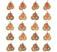 AOVNA Chinese Fortune Coins Feng Shui Coins Good Luck Fortune Coins I-ching Coins Red String for Health Wealth Success to Friends Families (20)