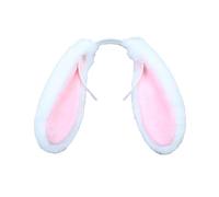 AOVNA Giant Plush White Bunny Ears Headband Plush Rabbit Ears Headband Cosplay Costume Fancy Dress Up for Girls Head Wear Props (White)