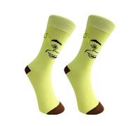 AOVNA Green Monster Big Face 3D Ears Character Design Socks Funny Graphic Novelty Socks Halloween Novelty Gift for Men