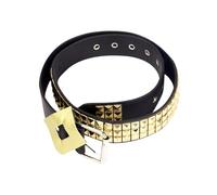 AOVNA Quinn Harley Suicide Squad Belt Punk Gothic Leather Belt Black Goth Belts with Square Studs Halloween Suicide Cosplay