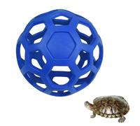 AOVNA Tortoise Treat Ball Feeder - Fruit & Vegetable Holder for Turtle, Horse, Rabbit (Blue)