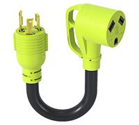 AOWEITOUR 3 Prong 30 Amp RV Generator Adapter, NEMA L5-30P Twist Lock Male Plug to NEMA TT-30R Female,Outdoor Ower Equipment Suitable for RV Trailer Camper,Heavy Duty STW 10 AWG, ETL Listed (12 Inch)