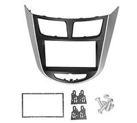 AOWINHIT 2Din Center Control DVD Fascia Navigation Panel Frame for I25 Accent 2010-2014 Car Stereo ABS Material