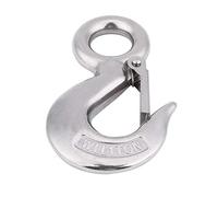 AOWINHIT 304 Stainless Steel Swivel Eye Snap Cargo Lifting Hook Strong Rust-Proof for Lifting 304 Stainless Steel Silver 90mm 101mm 115mm Load 0.5T 0.75T 1.0T (115mm/1.0T)