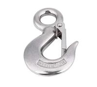 AOWINHIT 304 Stainless Steel Swivel Eye Snap Cargo Lifting Hook Strong Rust-Proof for Lifting 304 Stainless Steel Silver 90mm 101mm 115mm Load 0.5T 0.75T 1.0T (90mm/0.5T)