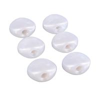 AOWINHIT 6PCS Electric Guitar Tuner Machine Head Replacement Button Handle Oval Button for Guitar Tuning Plastic (White)