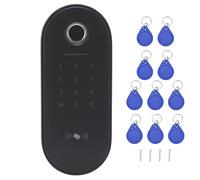 AOWINHIT Access Control System Fingerprint Password 13.56Mhz IC Card Entry Keypad for Home Office Aluminum Alloy Material