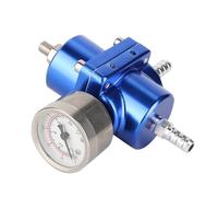AOWINHIT Adjustable Fuel Pressure Regulator FPR Universal High Performance Aluminum Alloy with Gauge Hose 0 140psi for Car Truck Racing Vehicles Black Silver Blue Optional (Blue)