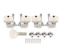 AOWINHIT Banjo Tuning Peg Head Tuning Knob Semi Closed for String 4+1 Musical Instrument Accessories White and Silver