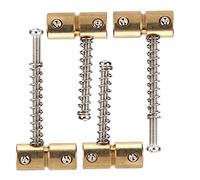 AOWINHIT Bass String Saddle 4Pcs Brass Bridge Set Kit Accessory Replacement Electric Gold, Bass Saddle Set Bass Saddle Accessory, Metal Bass Bridge Saddle Brass Bridge Kit