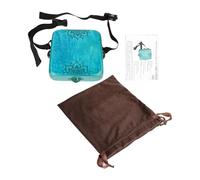 AOWINHIT Cajon Drum Hand Drum Percussion Instrument Portable Multifunctional Accompaniment Bells Professional Sound Quality for Outdoor Performance Traveling Party Tiger Stripe Maple (Blue)