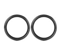 AOWINHIT Car Door Speaker Ring Trim Door Horn Ring Trim Speaker Cover Carbon Pattern Glossy ABS Interior Decoration with Comfortable Touch for R54 R55 R56 R60 2006-2016