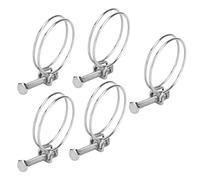 AOWINHIT Double Wire Hose Clamp, Adjustable Stainless Steel Pipe Clamp