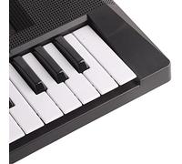 AOWINHIT Electric Keyboard Piano 37 Key Portable Musical Instrument Toy with Microphone Recording Function 8 Tones 6 Songs 5 Rhythms for Kids Children Safe Plastic Black White 16