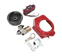 AOWINHIT Electric Start Kit with Smooth Start Switch, Starter Motor Ignition & Flywheel Cover for GX160 GX200 5.5 & 6.5 4 Stroke Engines