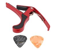 AOWINHIT Guitar Alloy Electric Guitar Set with 2PCS Guitar Picks for Banjo Mandolin Professional Musicians and Beginners Durable Alloy Construction (Red)