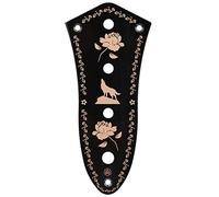 AOWINHIT Metal Control Plate Bass Guitar Black Retro Type for Jazz Bass,Retro Type Bass Guitar Accessory, Bass Plate