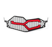 AOWINHIT Motorcycle Headlight Grill Protector, Metal Front Lamp Guard with Mounting Accessories, Fit for F750GS F850GS 2018 2019 (Red)