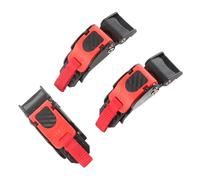 AOWINHIT Motorcycle Helmet Speed Clip Quick Release Chin Strap Buckle Bike Helmet Clip Plastic Pull Buckles Black+Red 3 Pcs [Safety and Convenience] [Riding Gear],Helmet