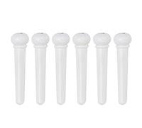 AOWINHIT Plastic Bridge Pin Acoustic Guitar Pegs Kit Improve Response Speed Clarity Sustain Dynamics Easy Install Acoustic Classical Ukulele Stringed Instruments 6Pcs