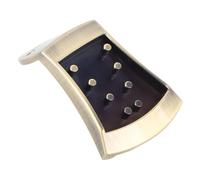 AOWINHIT Professional Mandolin Tailpiece Zinc Alloy Integrated Casting No Noise 8 String Traditional Mandolin Tailpiece with Screw for Arched Mandolins Antique Bronze