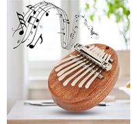 AOWINHIT Thumb Piano Mini Portable Acrylic Beautiful Decoration Musical Instrument for Party or Travel, 8 Keys Kalimba, Crystal Heart, Transparent, 2.8 x 2 x 1.1 inches (Oval Trunk)