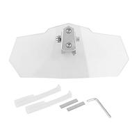 AOWINHIT Universal Extension Kit Adjustable Height Wind Deflector On Spoiler for Enhanced Rider Protection Transparent Acrylic Material 27x12 4CM Size