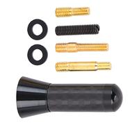 AOWINHIT Universal Short Carbon Fiber Aluminium Alloy Antenna Upgrade Vehicle Appearance Suitable for AM FM Signals Black