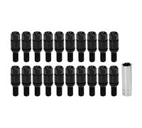 AOWINHIT Wheel Lug Bolts Lug Bolts Nut M14x1.5 Cone Seat 35CrMo 12.9 Class 17mm Hex 28mm Thread Shank with Direct Replacement Universal Fit for Car (Black)
