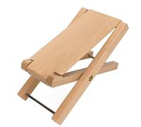 AOWINHIT Wooden Guitar Foot Rest Sturdy Foldable 4 Adjustable Height Elegant Style Guitar Foot Stool Stage Performance (Beech Wood)