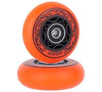 AOWISH 68mm Mini Rip Stick Skateboard Wheels 90A Ripster Mini Caster Board Replacement Wheels with Bearings ABEC-9 for DLX Mini Board, 2-Wheeled Mini Wave Board, etc (Set of 2) (Orange)