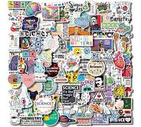 Aowplc 100 Pcs Natural Sciences Stickers Pack, Physics, Chemistry, Biology Experiment Vinyl Stickers, Student Science Laboratory Decals for Laptop, Water Bottle, Notebook, Luggage, Computer Decor