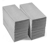 Aowutus 200 Linen-Feel Gray Paper Napkins - Decorative Cloth-Like Silver / Grey Dinner Napkins - Soft And Absorbent. For Kitchen, Party, Wedding, Bathroom Or Any Occasion, 12inch x 17inch