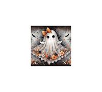 AOWVUTS Ghost Diamond Art Kits for Adults Beginners, Halloween Diamond Painting Kits, DIY 5D Full Drill Round Crystal Rhinestone Diamond Dots Gem Art and Craft for Gift Home Wall Decor