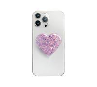 AOWVUTS Mobile Phone Grip Stand Glitter Heart Shaped Phone Grip Holder Love Airbag Holders Expanding Stand and Grips Cellphone Accessory Phones Finger Kickstand for Smartphones and Tablets (Pu)