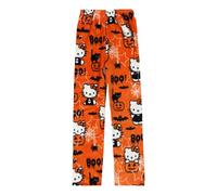 AOWVUTS Women's Pyjama Bottoms Cat Fluffy Pyjamas Pumpkin Spider Web Comfortable Flannel Lounge Pants Women Cute Anime Pyjama Women Pj Bottoms Womens Plus Size Sleepwear Pants Trousers