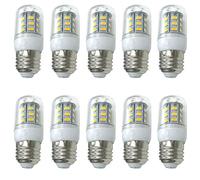 Aoxdi E27 LED Corn Light Bulb 4W, Warm White, 24 SMD 5730 Energy Saving Spot Lamp, AC220-240V, 10-Pack