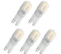 Aoxdi G9 Lamp Dimmable LED Bulb 2.5W, Warm White, 2835 SMD G9 LED Light Dimmable, AC 220-240V, 5-Pack (Warm White)
