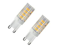 Aoxdi G9 LED Bulbs 5W, 51 SMD 2835 Mini LED Light G9 Lamp Bi-Pin Base for Lighting, AC 220-240V, 2-Pack (Warm White)