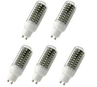 Aoxdi GU10 LED Light Bulb 7W, Cool White, 72 x 4014 SMD Energy Saving Home GU10 LED Light Lamp, AC 220-240V, 5-Pack (Cool White)