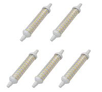 Aoxdi R7s LED 118mm 8W, Warm White, 80 SMD 2835 LED Bulb Lighting Ceramic Energy Saving Corn Lamp, AC220-240V, 5-Pack
