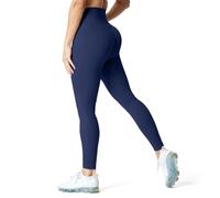 Aoxjox High Waisted Workout Leggings for Women Compression Tummy Control Trinity Buttery Soft Yoga Pants 26", A Navy, M