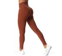 Aoxjox High Waisted Workout Leggings for Women Compression Tummy Control Trinity Buttery Soft Yoga Pants 26", Cherry Mahogany Leopard Print, M