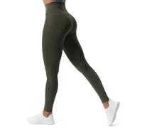 Aoxjox High Waisted Workout Leggings for Women Compression Tummy Control Trinity Buttery Soft Yoga Pants 26", Olive Green Leopard Print, M