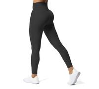 Aoxjox High Waisted Workout Leggings for Women Compression Tummy Control Trinity Buttery Soft Yoga Pants 26", A Black, Large