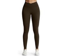 Aoxjox High Waisted Workout Leggings for Women Cross-Waist Crossover Tummy Control Trinity Buttery Soft Yoga Pants 26", Mulch, S