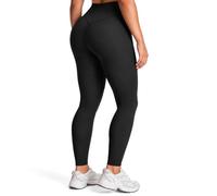 Aoxjox High Waisted Workout Leggings for Women Tummy Control Buttery Soft Yoga Metamorph Deep V Pants 27", Black, XL